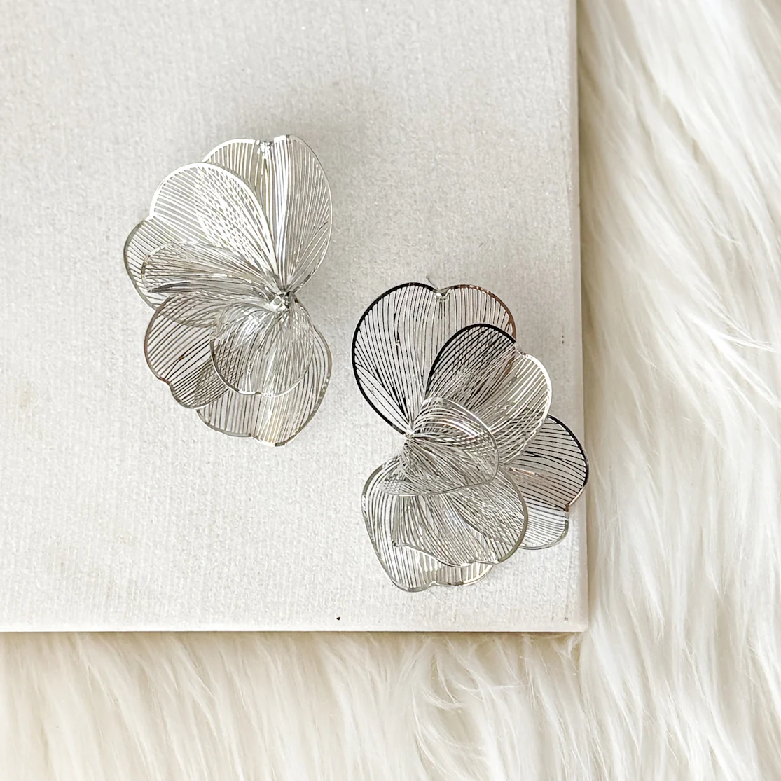 Golden Petal Drops Earrings - Image 25