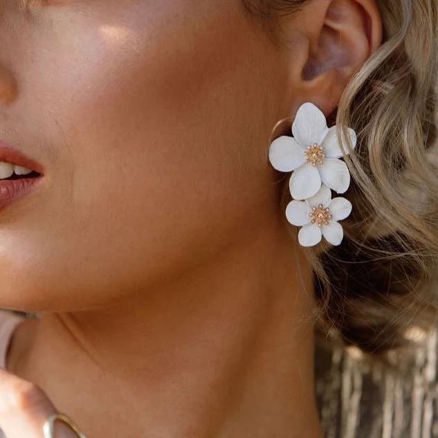Hibiscus Flower Drop Earrings - LAST CHANCE! - Image 10