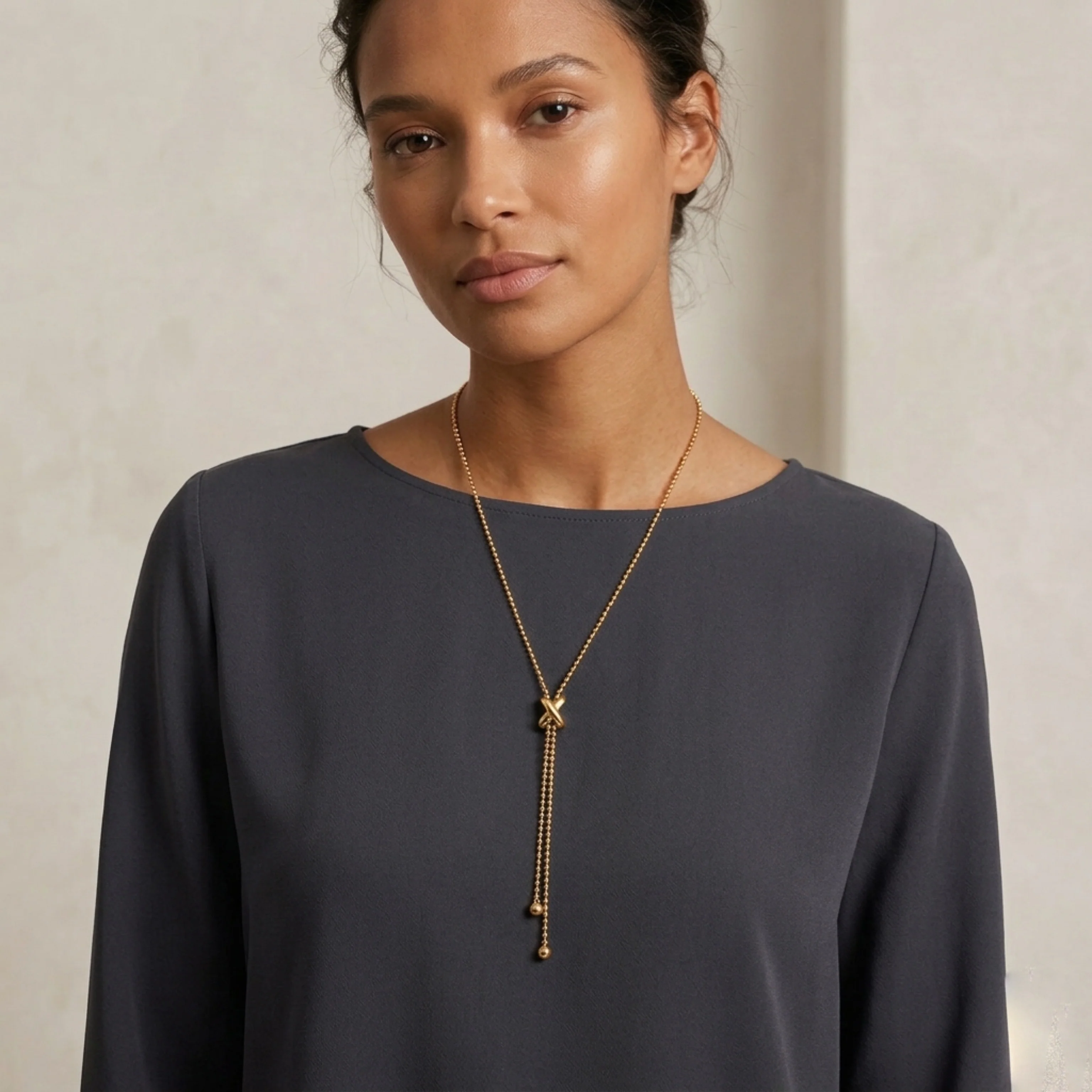 Infinity Knot Lariat Necklace - Image 4