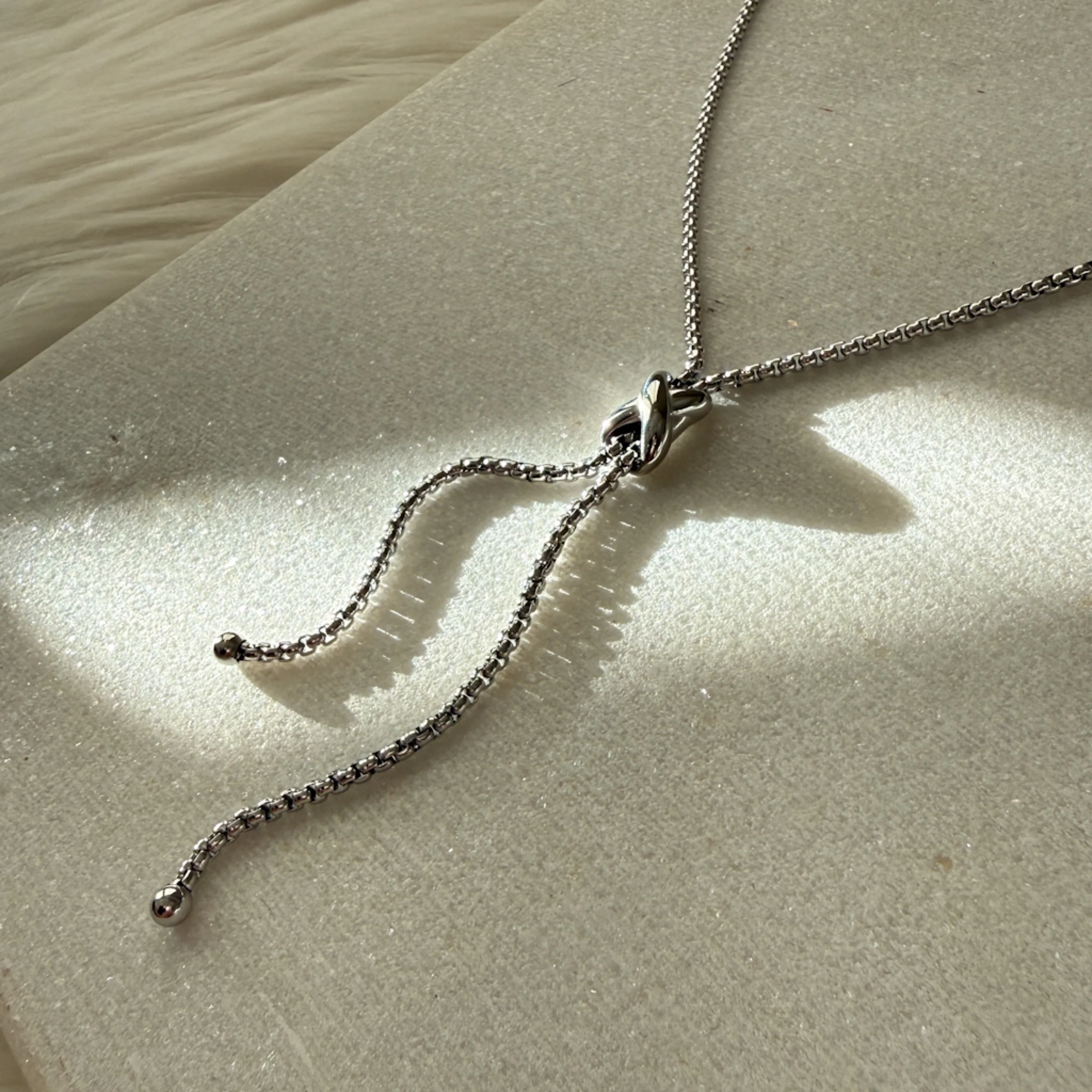 Infinity Knot Lariat Necklace - Image 6