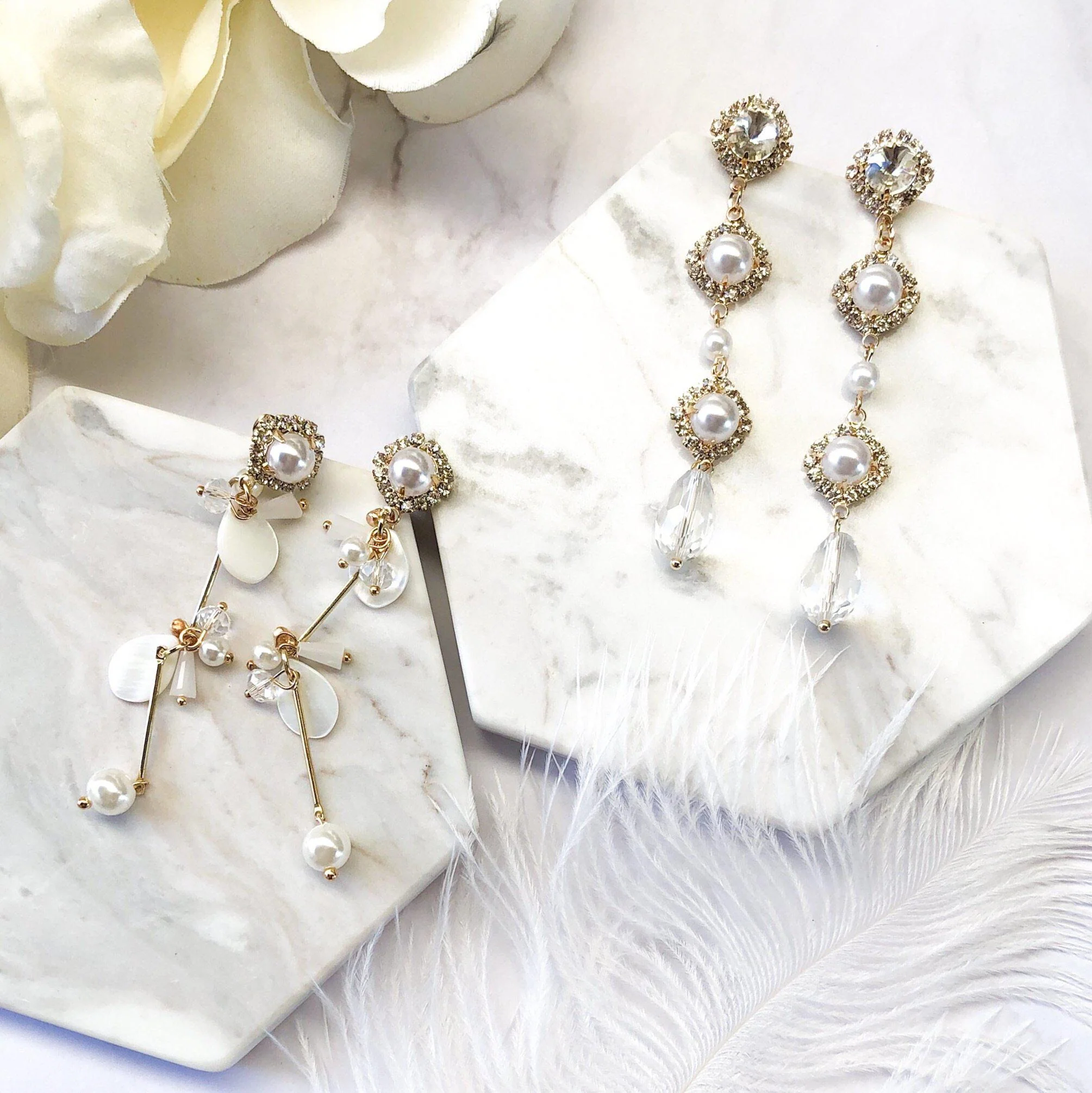 Isabella Pearl Drop Earrings- LAST CHANCE / FINAL SALE - Image 4