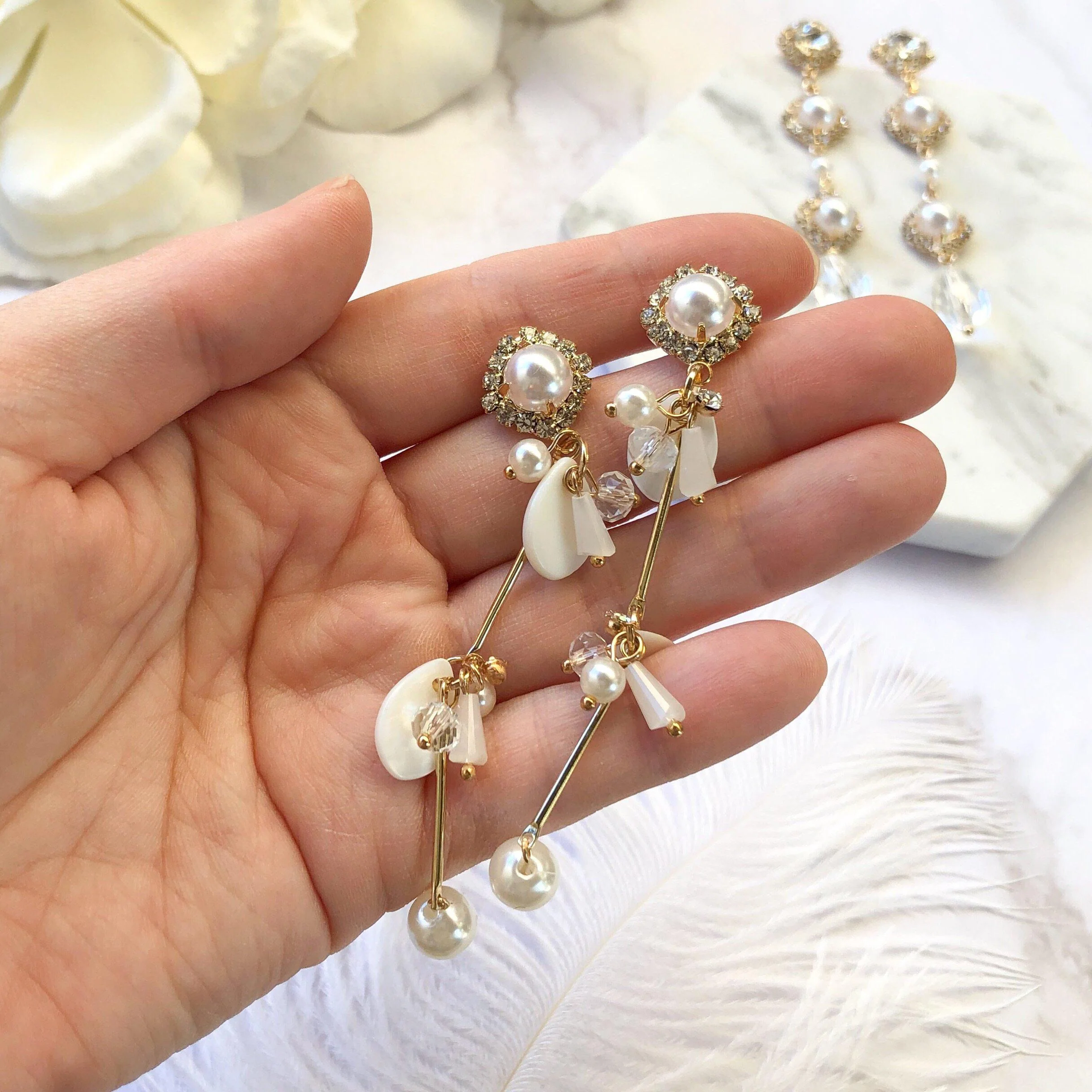 Isabella Pearl Drop Earrings- LAST CHANCE / FINAL SALE - Image 5