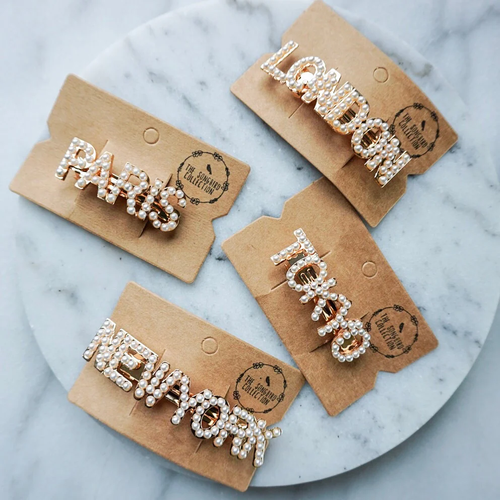 Jet Setter Pearl Hair Barrettes - LAST CHANCE / FINAL SALE - Image 3