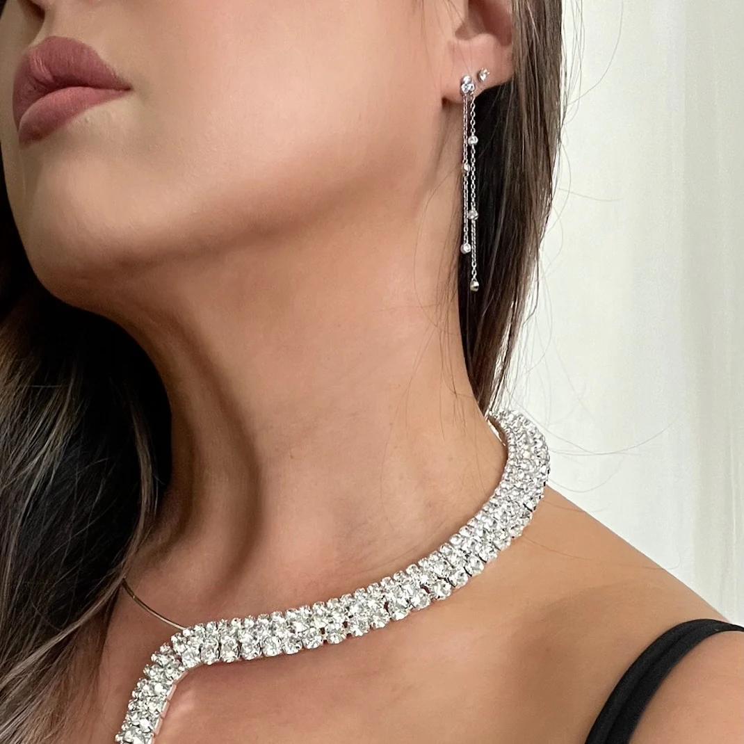 Jolie Bezel Drop Earrings - LAST CHANCE! - Image 14