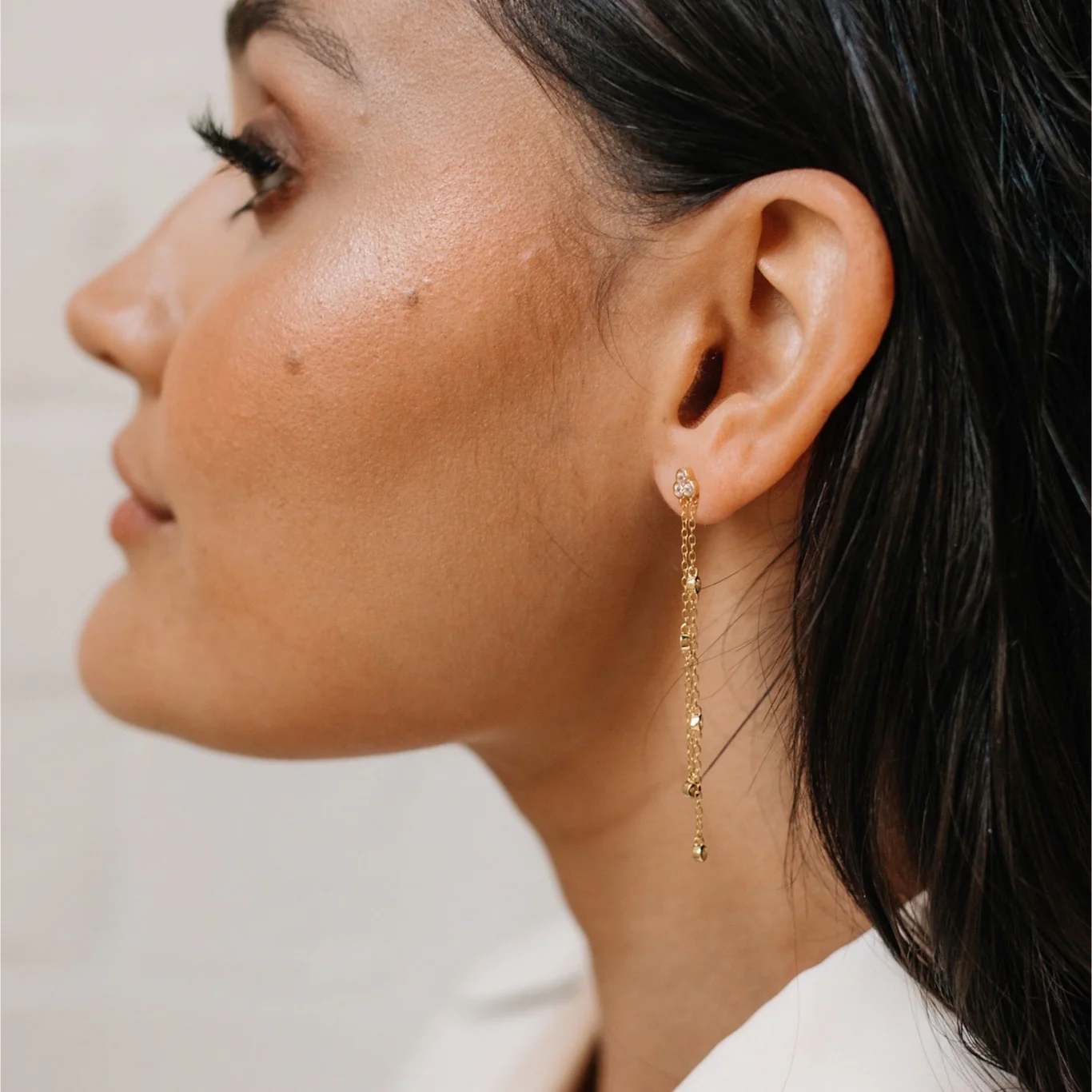 Jolie Bezel Drop Earrings - LAST CHANCE! - Image 5
