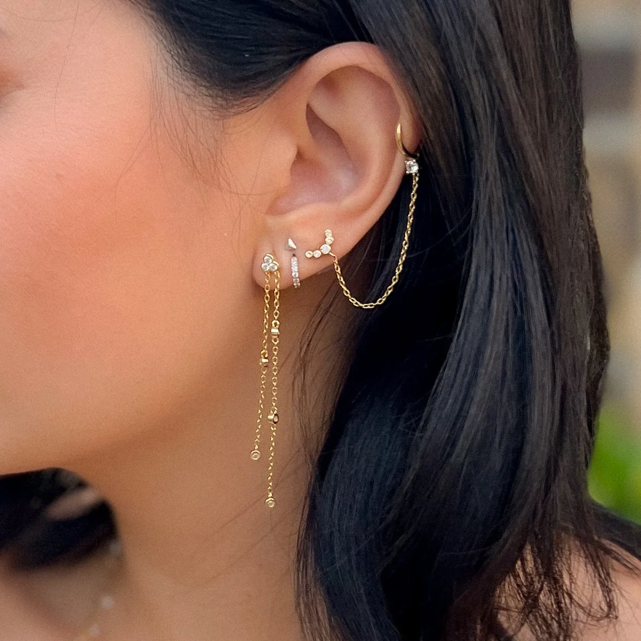 Jolie Bezel Drop Earrings - LAST CHANCE! - Image 9