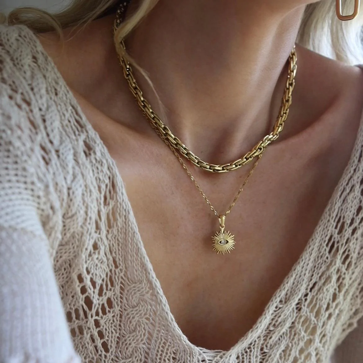 Kassia Block Chain Necklace - LAST CHANCE! - Image 2