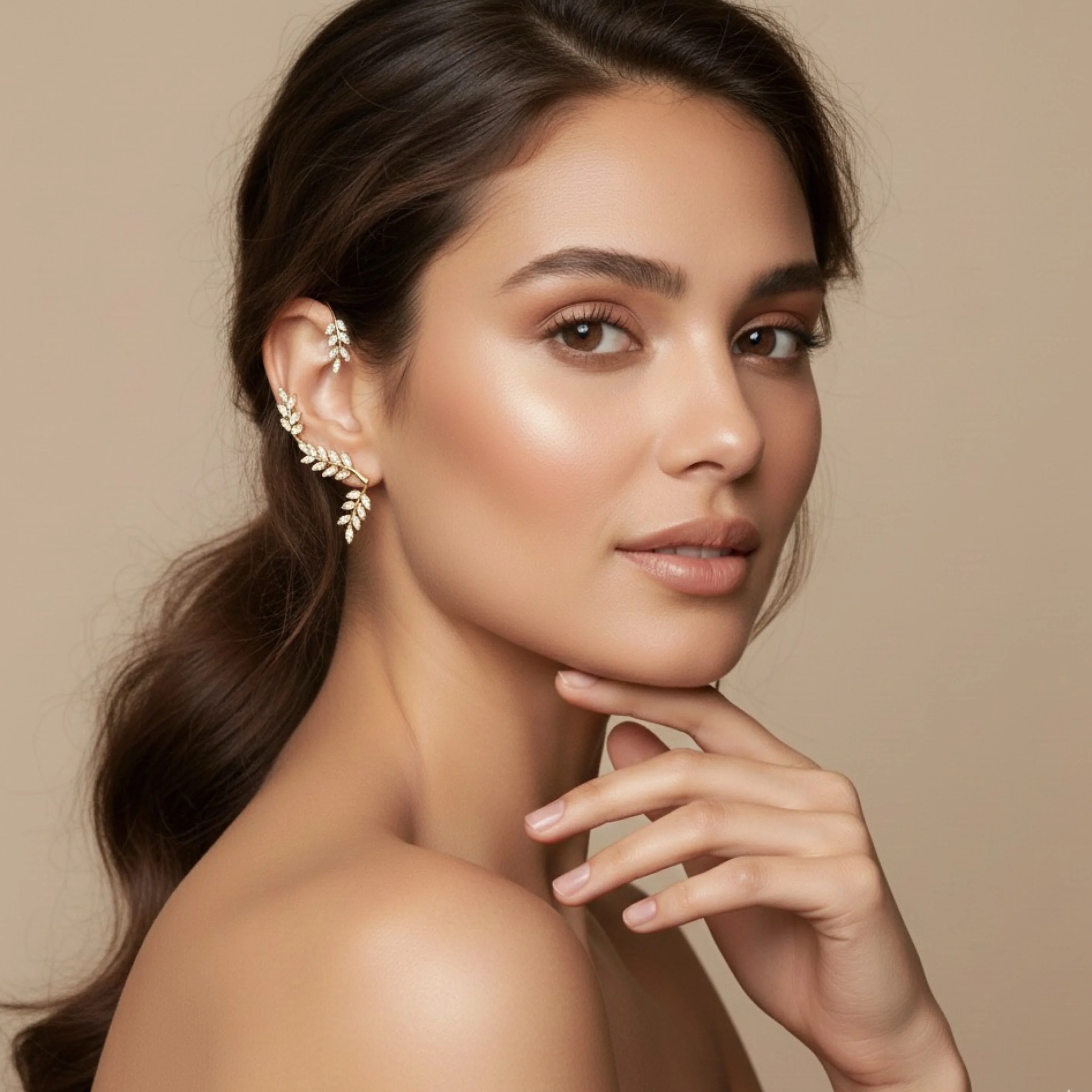 Laurel Leaf Ear Hook / Ear Cuffing - Image 4