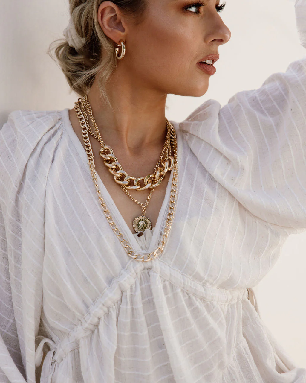 Letizia Layered Chain Necklace - LAST CHANCE! - Image 10