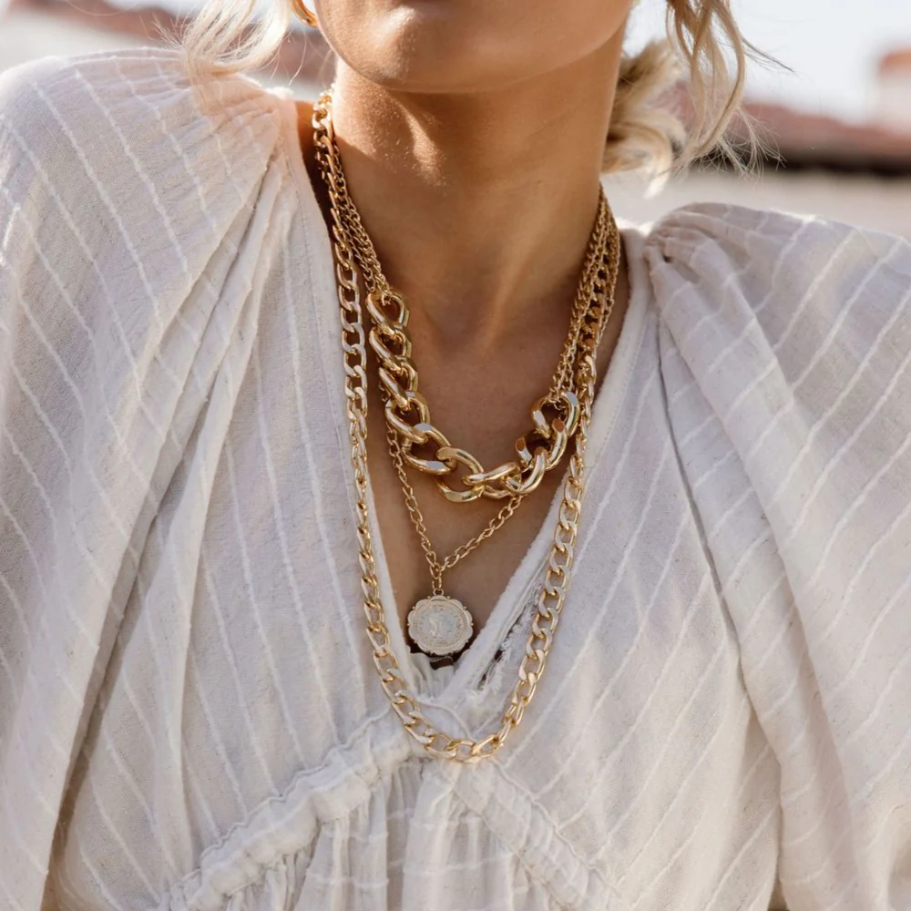 Letizia Layered Chain Necklace - LAST CHANCE! - Image 6