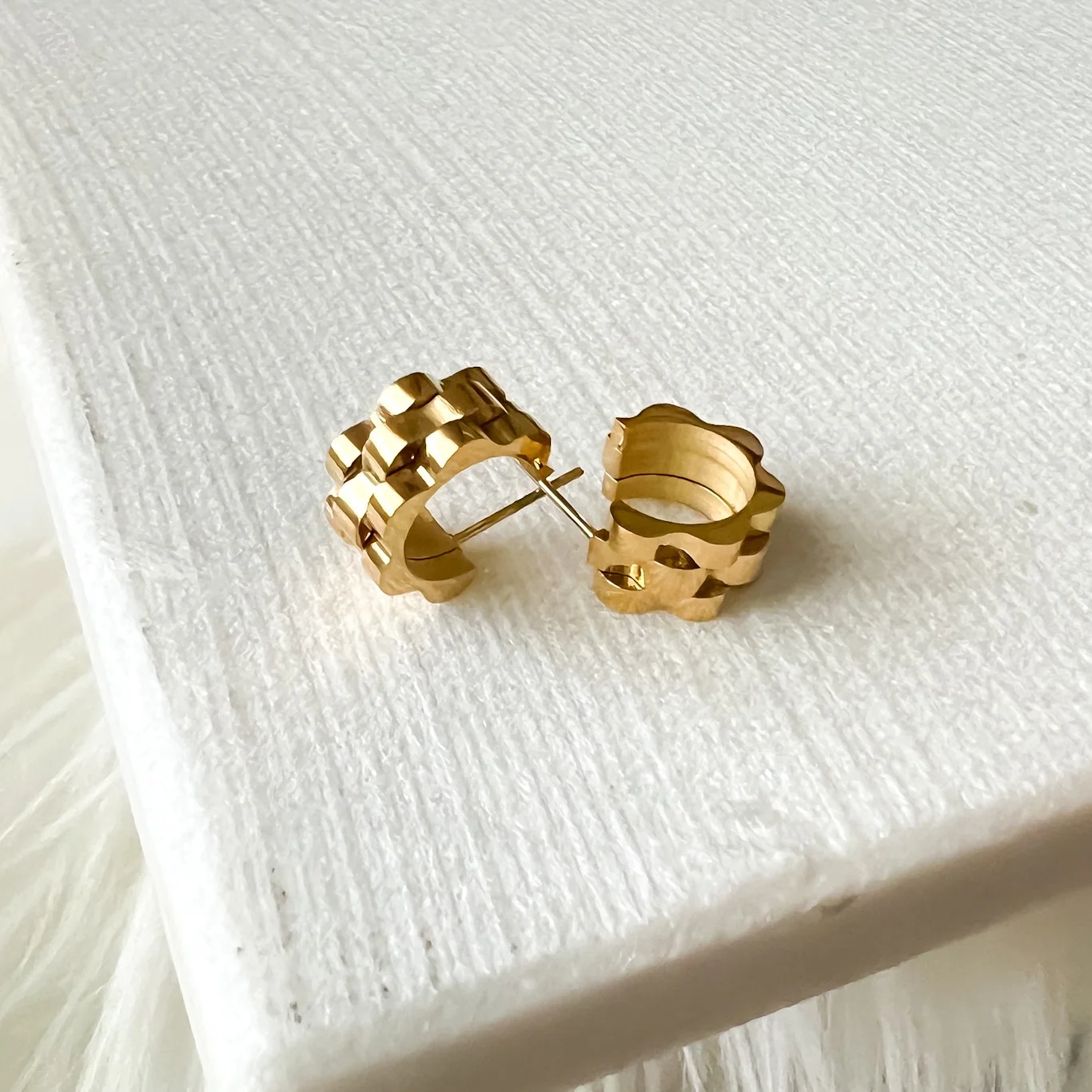 Lucia Watch Link Chain Earrings - LAST CHANCE! - Image 2