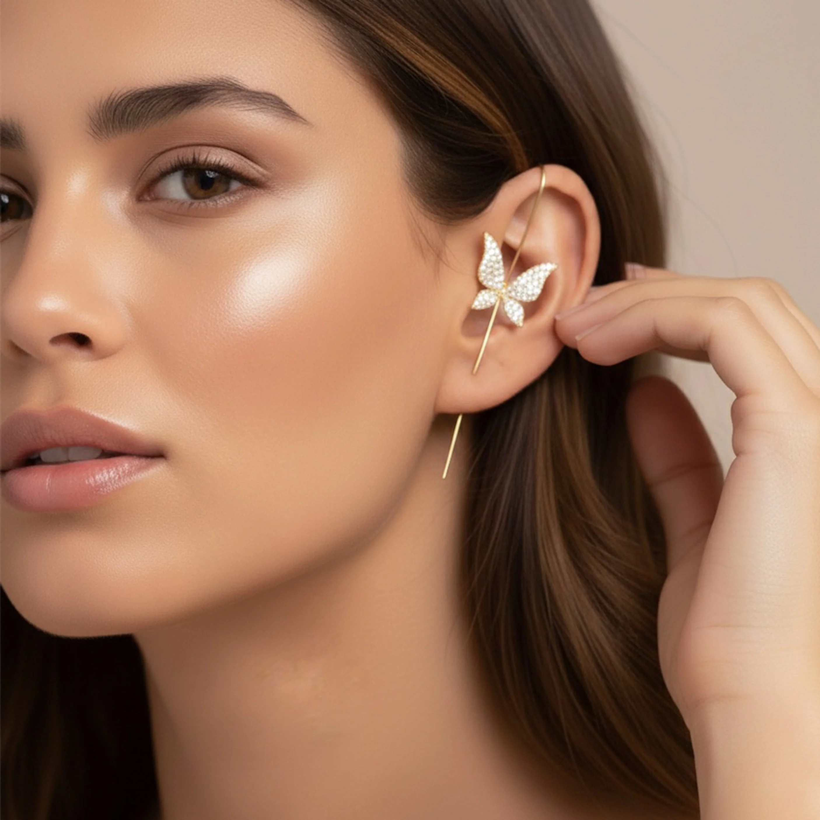 Mariposa Butterfly Ear Hook / Ear Cuff - 2 Styles - Image 4