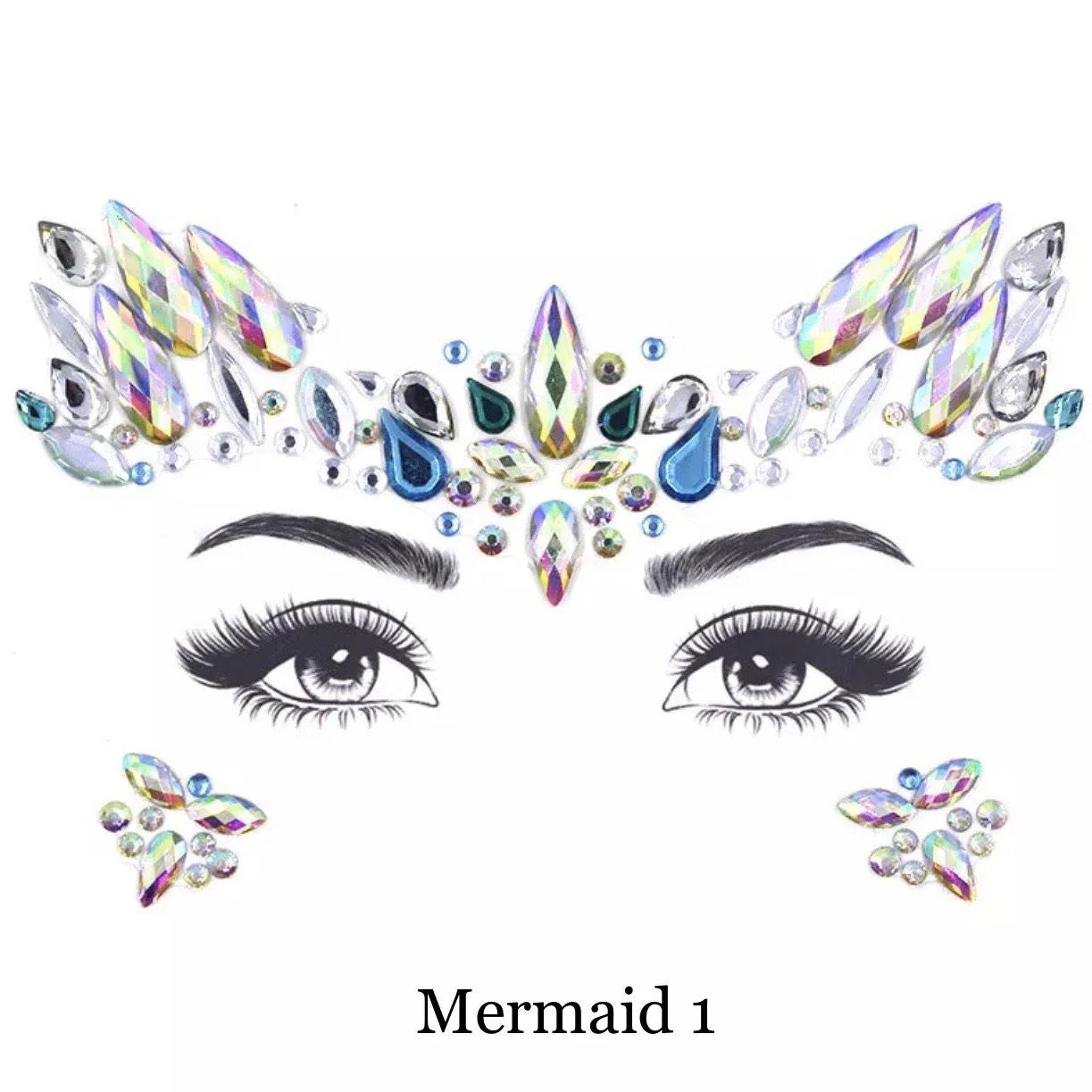 Mermaid Face Gems - 5 Designs - Image 3
