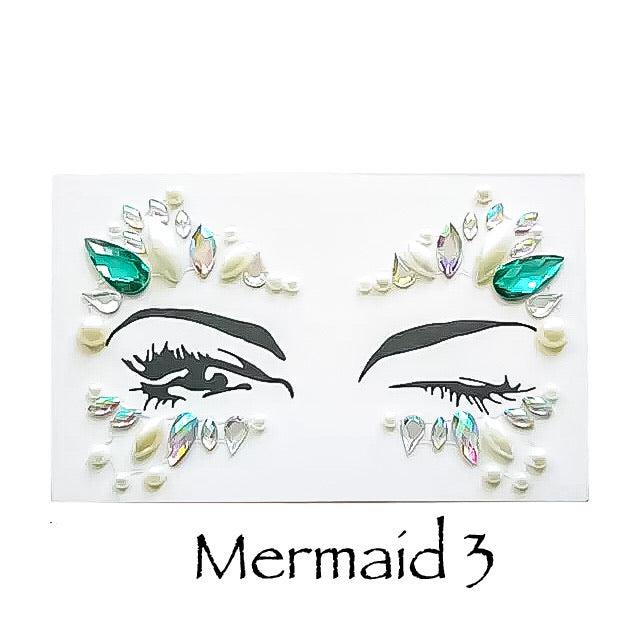 Mermaid Face Gems - 5 Designs - Image 5