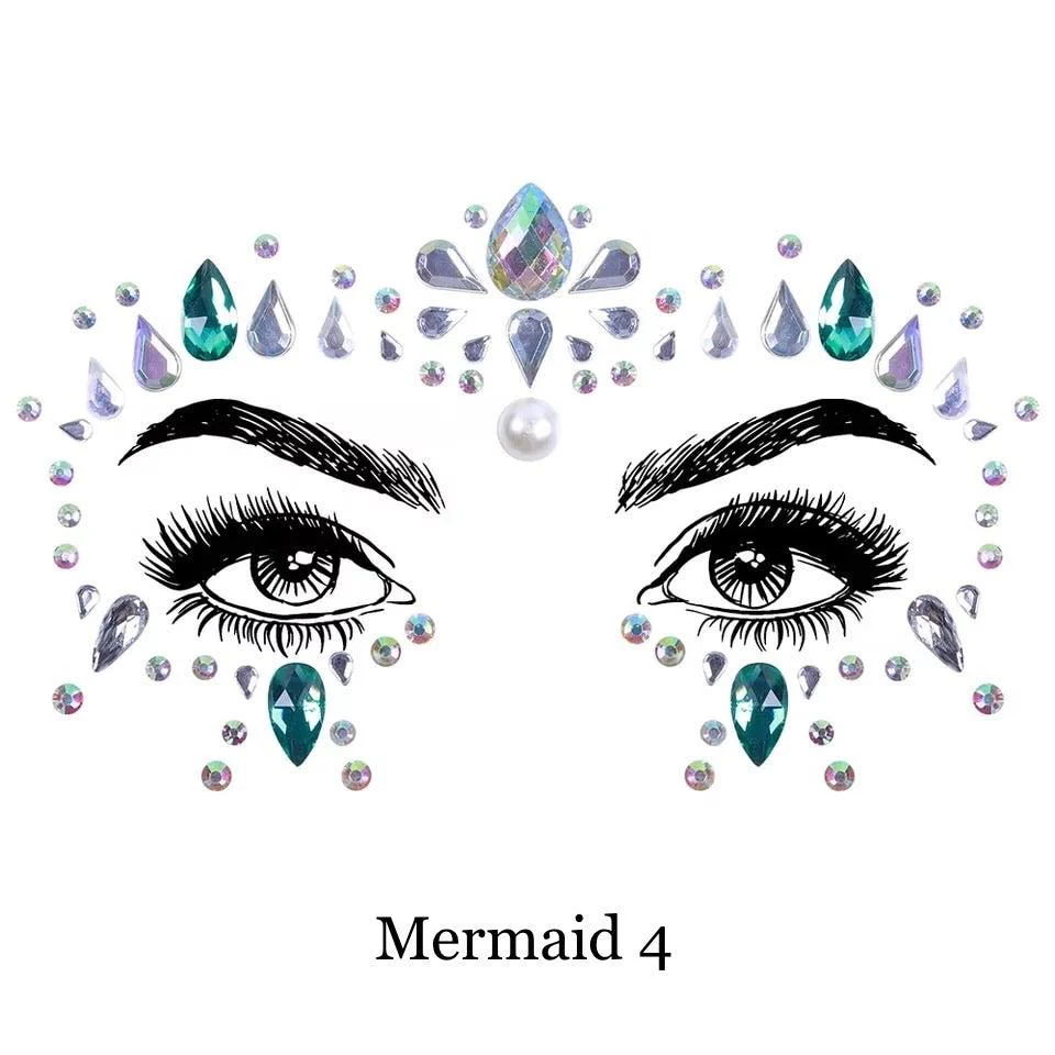 Mermaid Face Gems - 5 Designs - Image 6