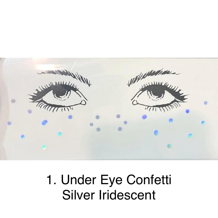 Metallic Face Temporary Tattoo Jewels - 11 Designs - Image 21