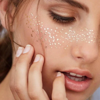 Metallic Face Temporary Tattoo Jewels - 11 Designs - Image 3