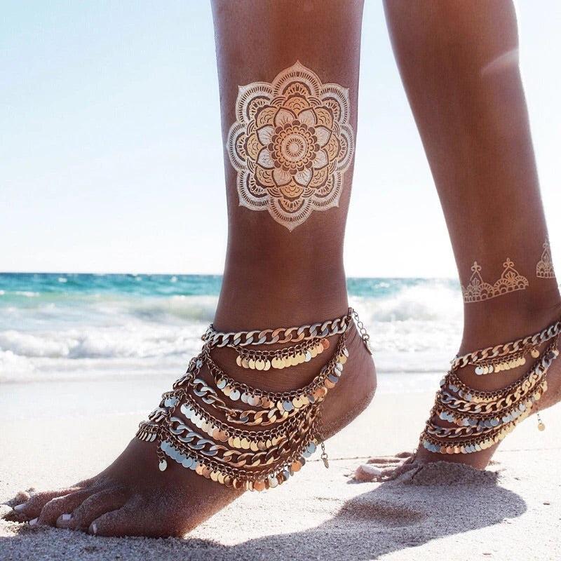 Metallic Temporary Tattoos - 9 Designs! - Image 22