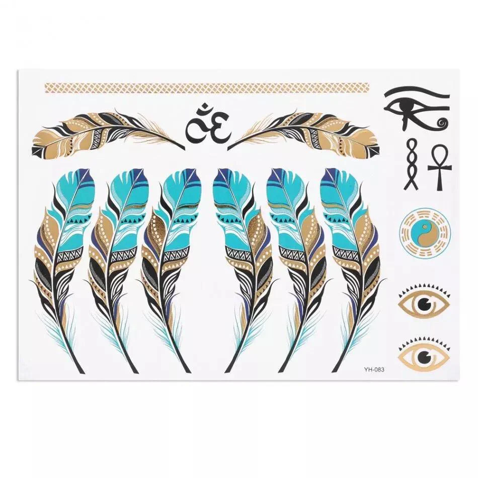 Metallic Temporary Tattoos - 6 Styles - Image 3