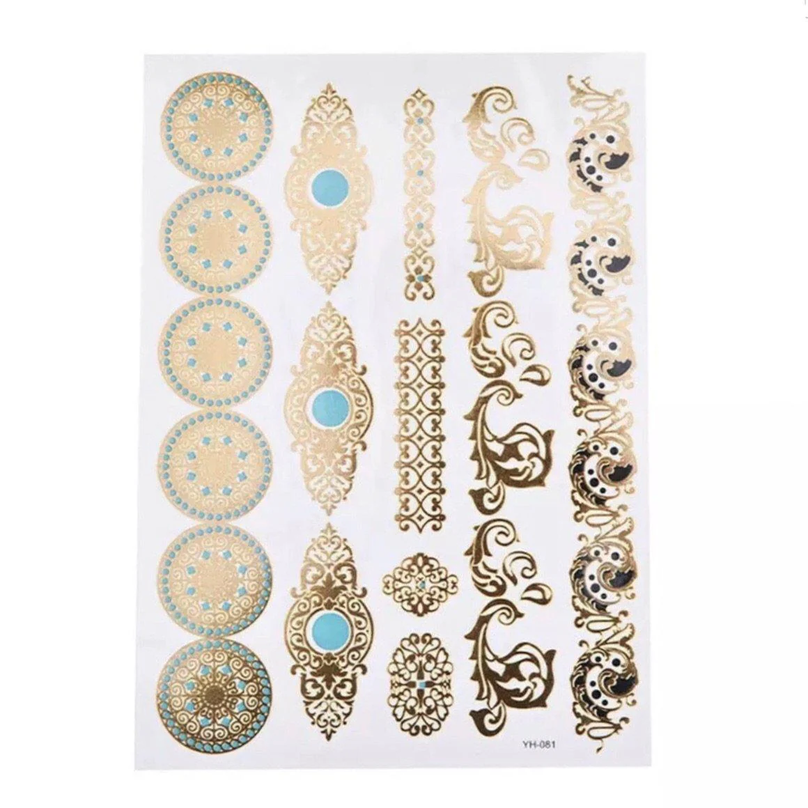 Metallic Temporary Tattoos - 6 Styles - Image 5