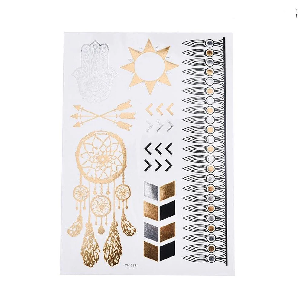 Metallic Temporary Tattoos - 6 Styles - Image 7
