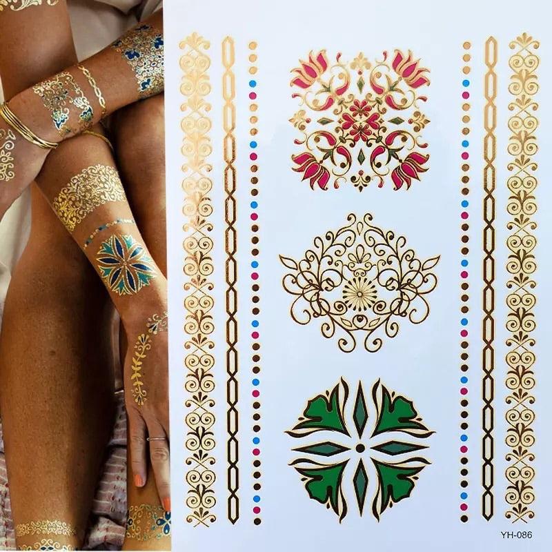 Metallic Temporary Tattoos - 6 Styles - Image 8