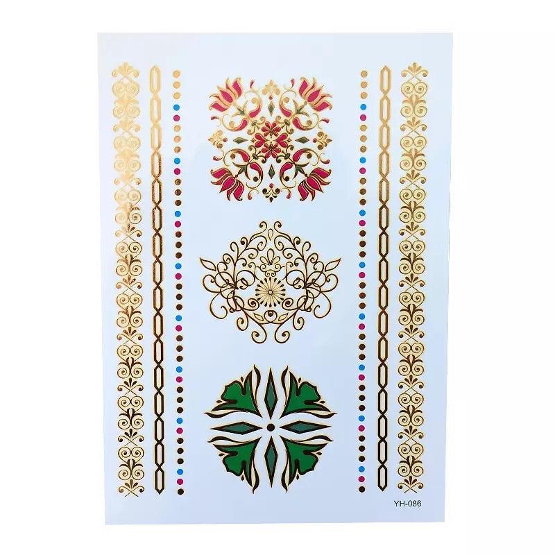 Metallic Temporary Tattoos - 6 Styles - Image 9