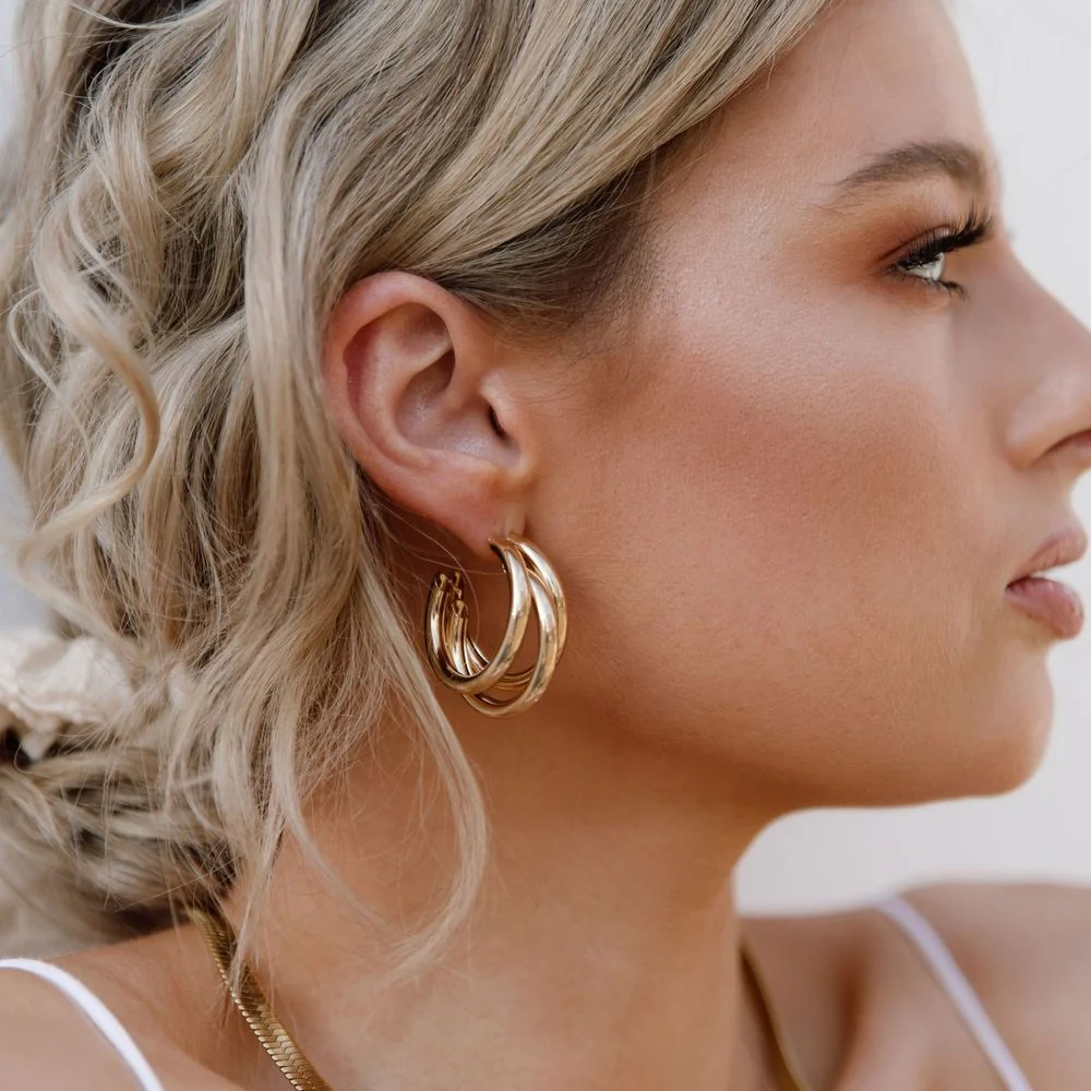 Mika 3 Hoop Earrings - LAST CHANCE! - Image 4