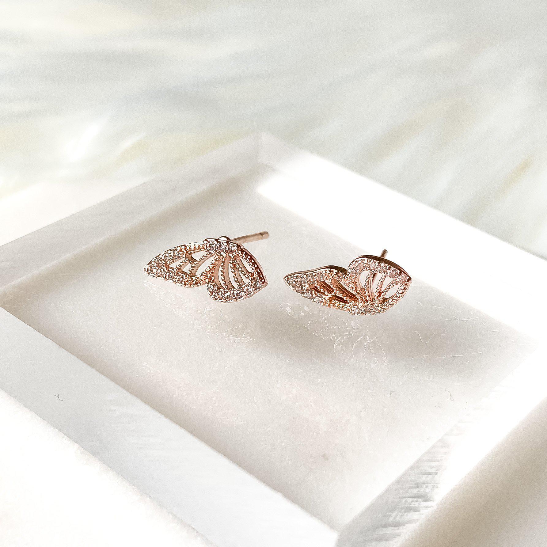 Mini Butterfly Stud Earrings - Image 15