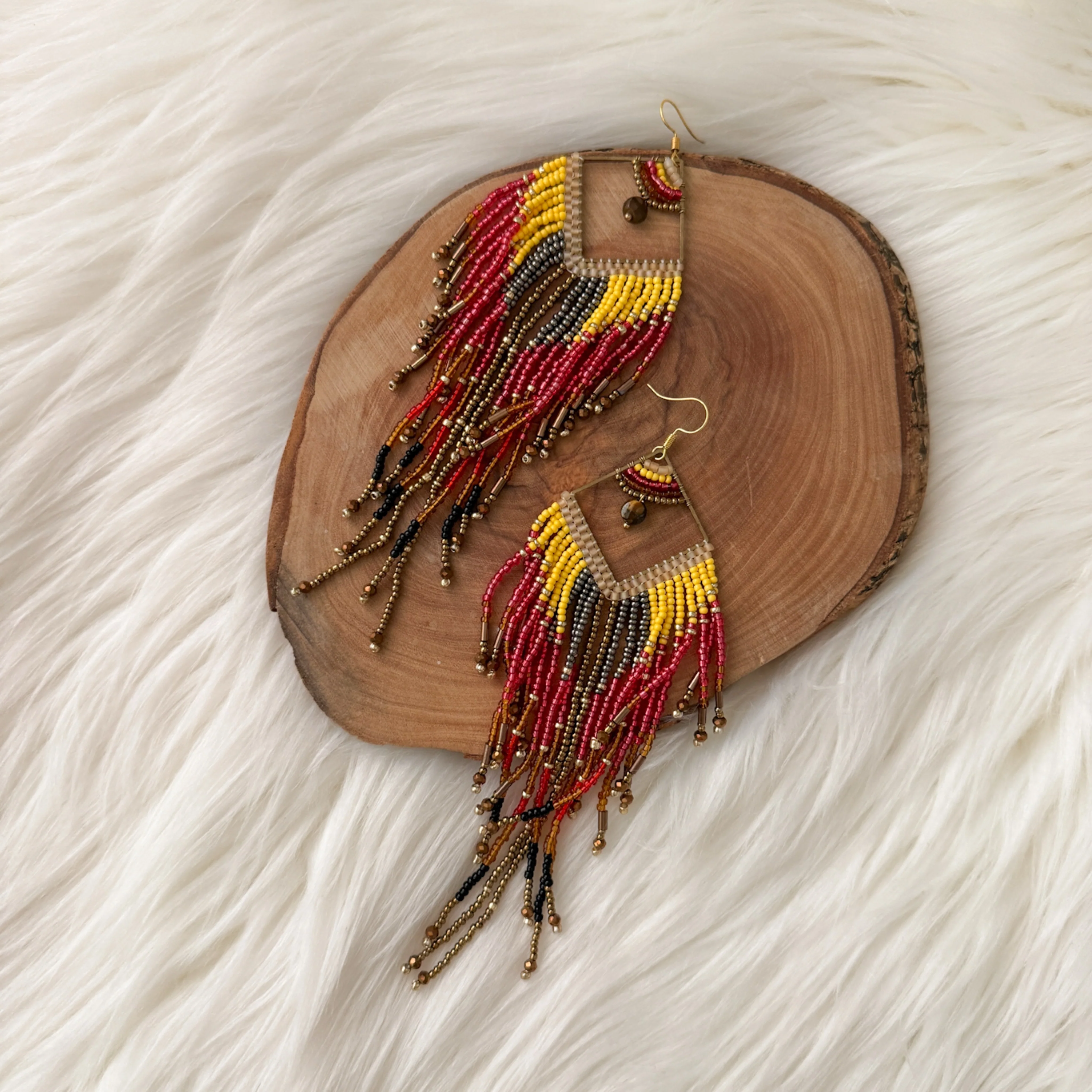 Mojave Ombre Beaded Statement Earrings - TWO COLORS! - Image 15