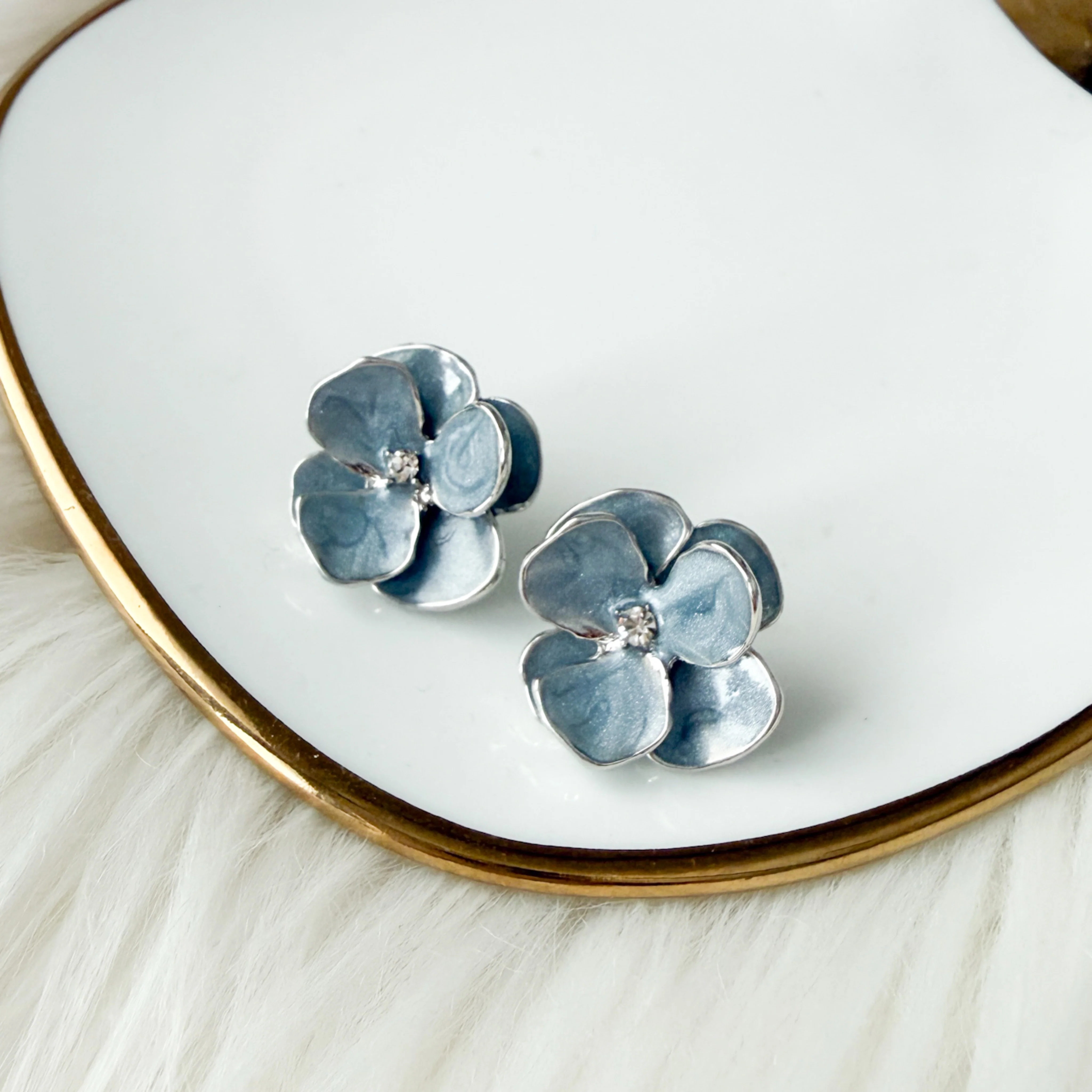 Moonlit Peony Earrings - Image 2