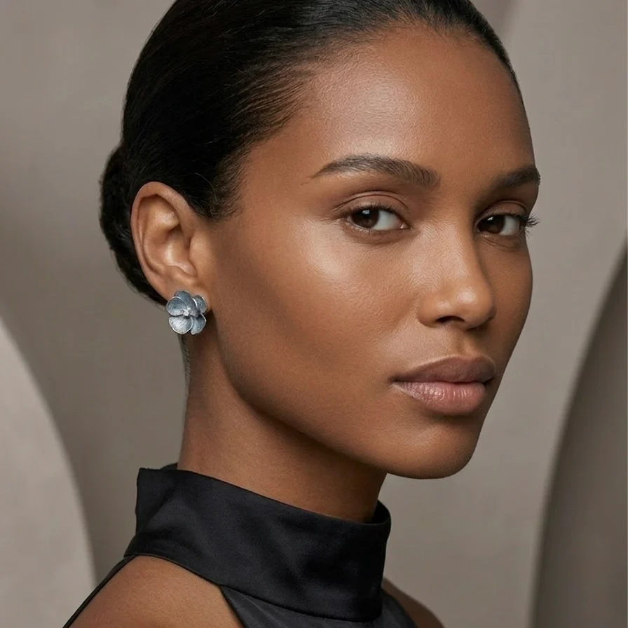 Moonlit Peony Earrings - Image 7