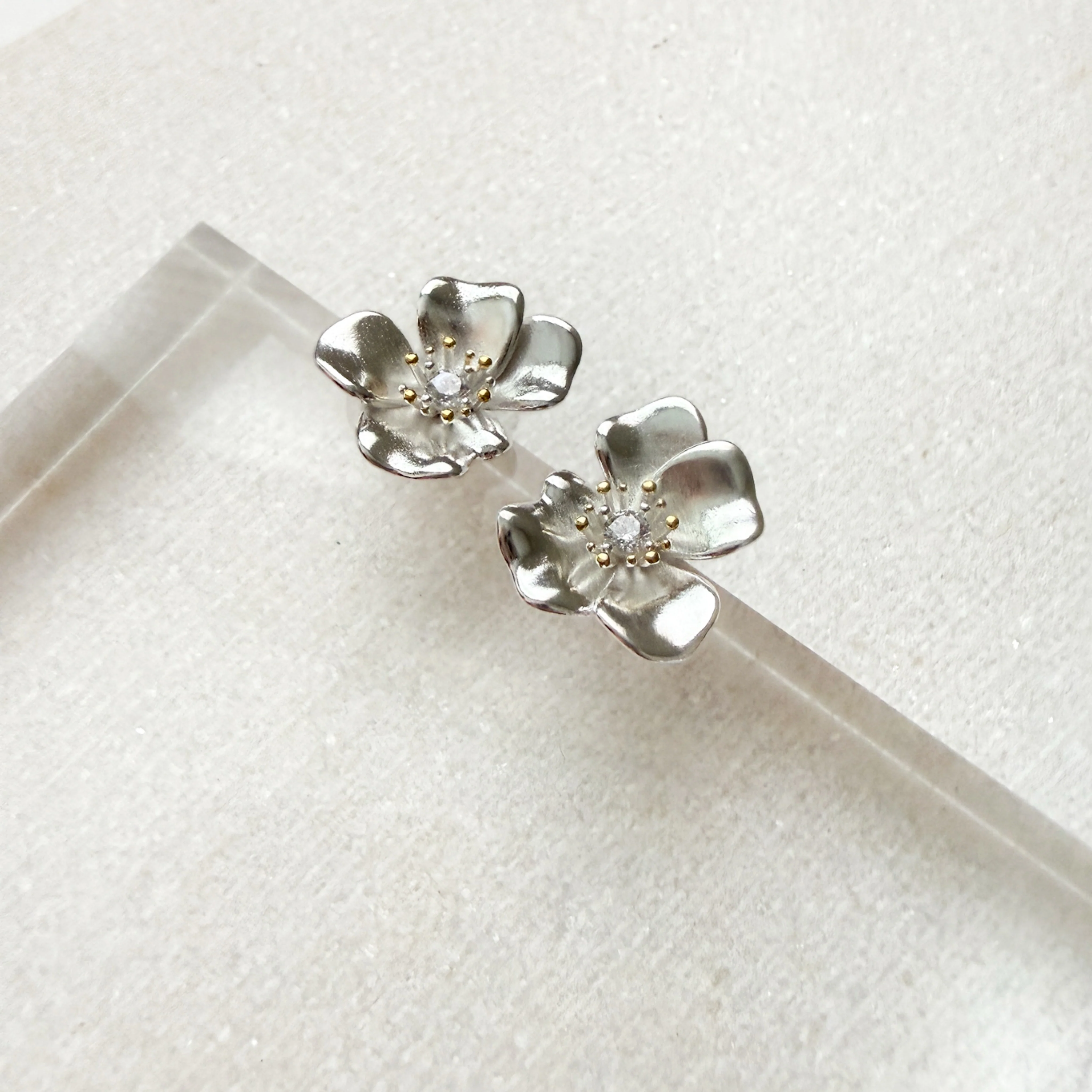 Moonlit Petals Earrings - Image 2