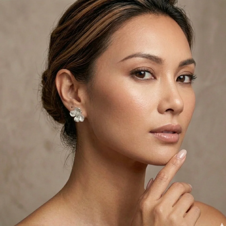 Moonlit Petals Earrings - Image 9