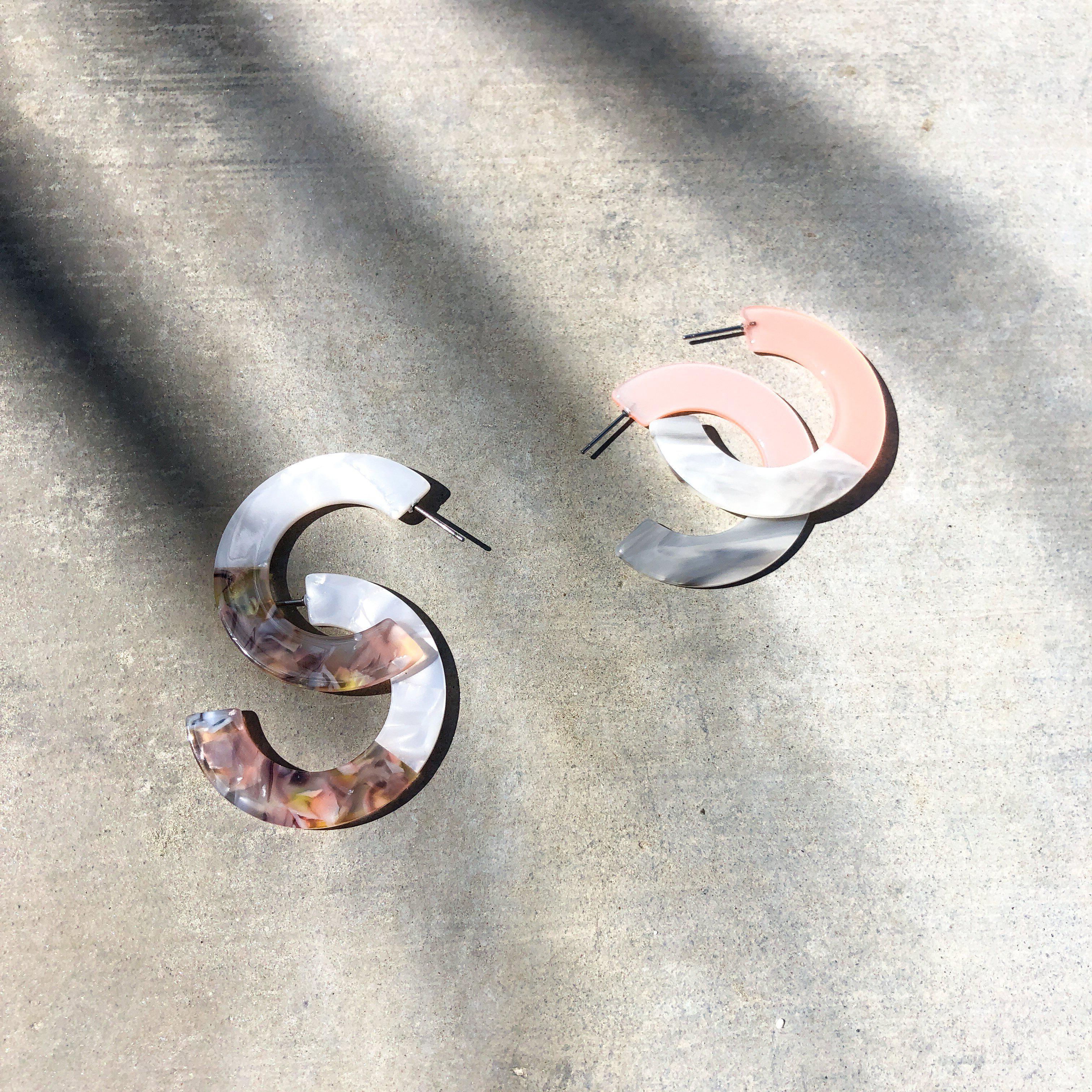 Newport Beach Acetate Earrings - LAST CHANCE / FINAL SALE - Image 2