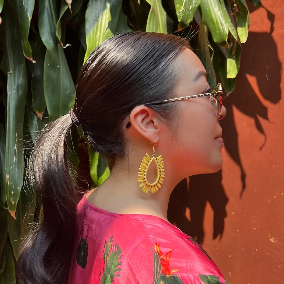 Palmetto Raffia Statement Earrings - 4 COLORS LAST CHANCE! - Image 14