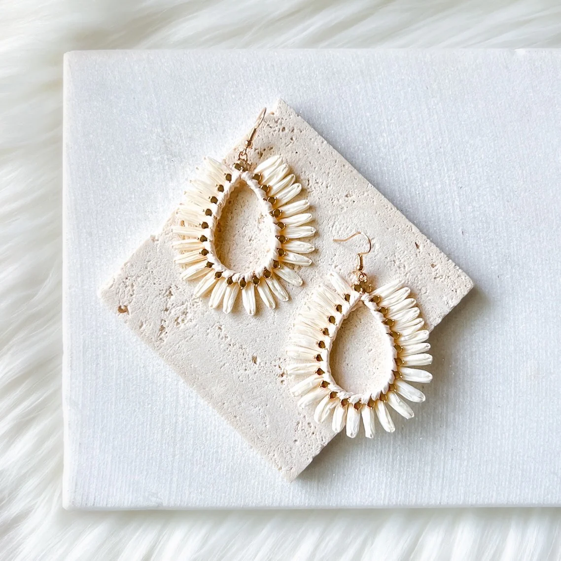 Palmetto Raffia Statement Earrings - 4 COLORS LAST CHANCE! - Image 17