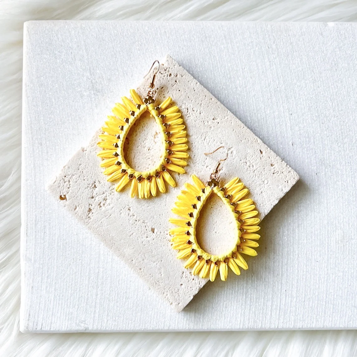 Palmetto Raffia Statement Earrings - 4 COLORS LAST CHANCE! - Image 18