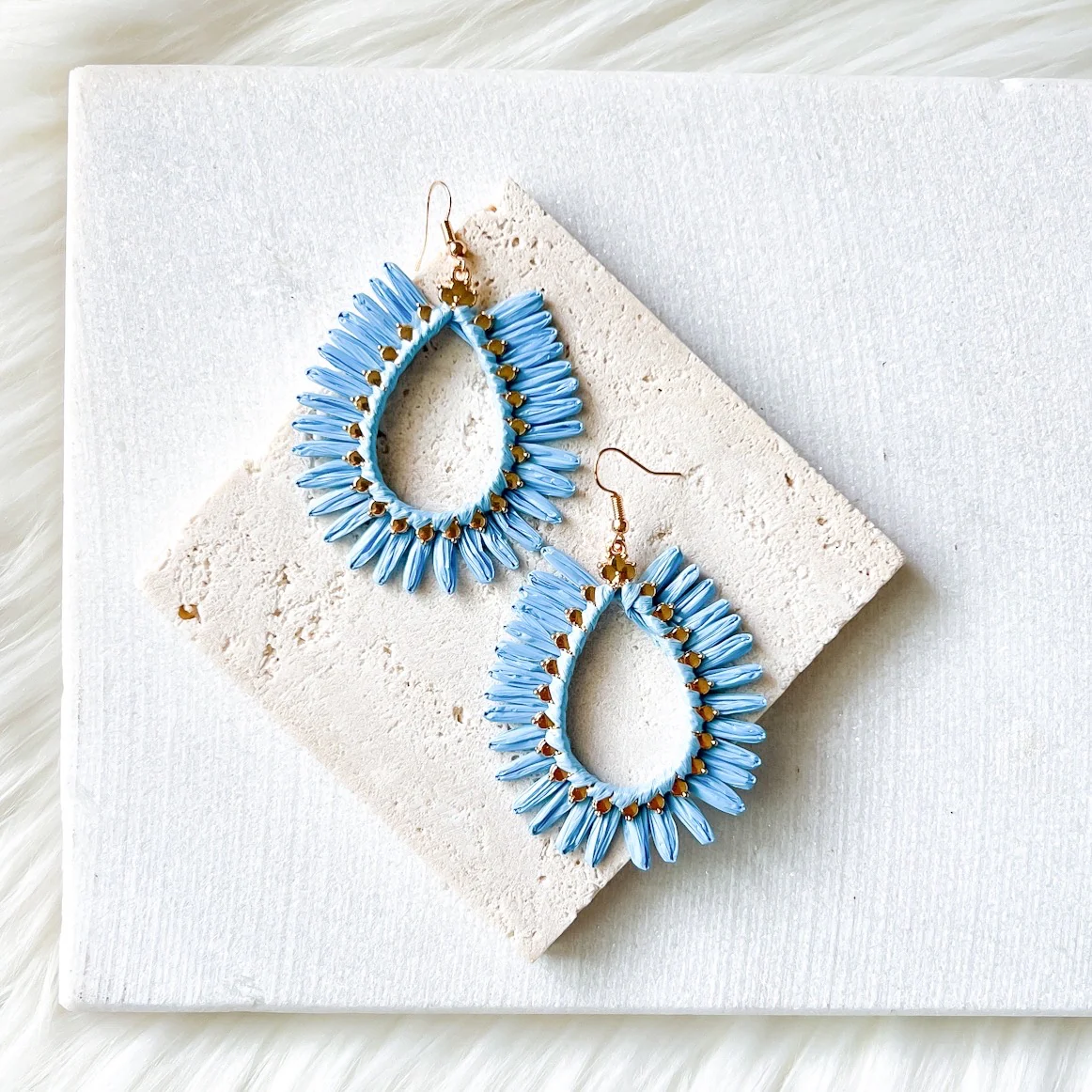 Palmetto Raffia Statement Earrings - 4 COLORS LAST CHANCE! - Image 19
