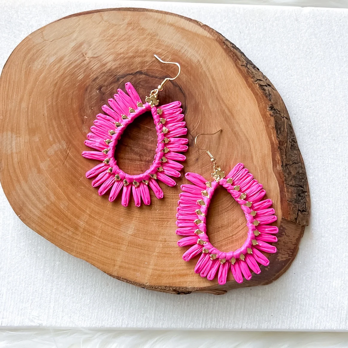 Palmetto Raffia Statement Earrings - 4 COLORS LAST CHANCE! - Image 27