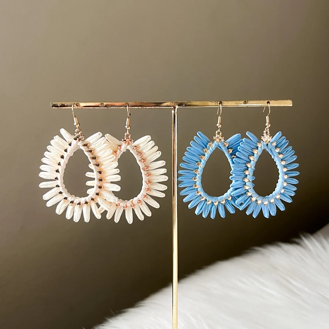 Palmetto Raffia Statement Earrings - 4 COLORS LAST CHANCE! - Image 28