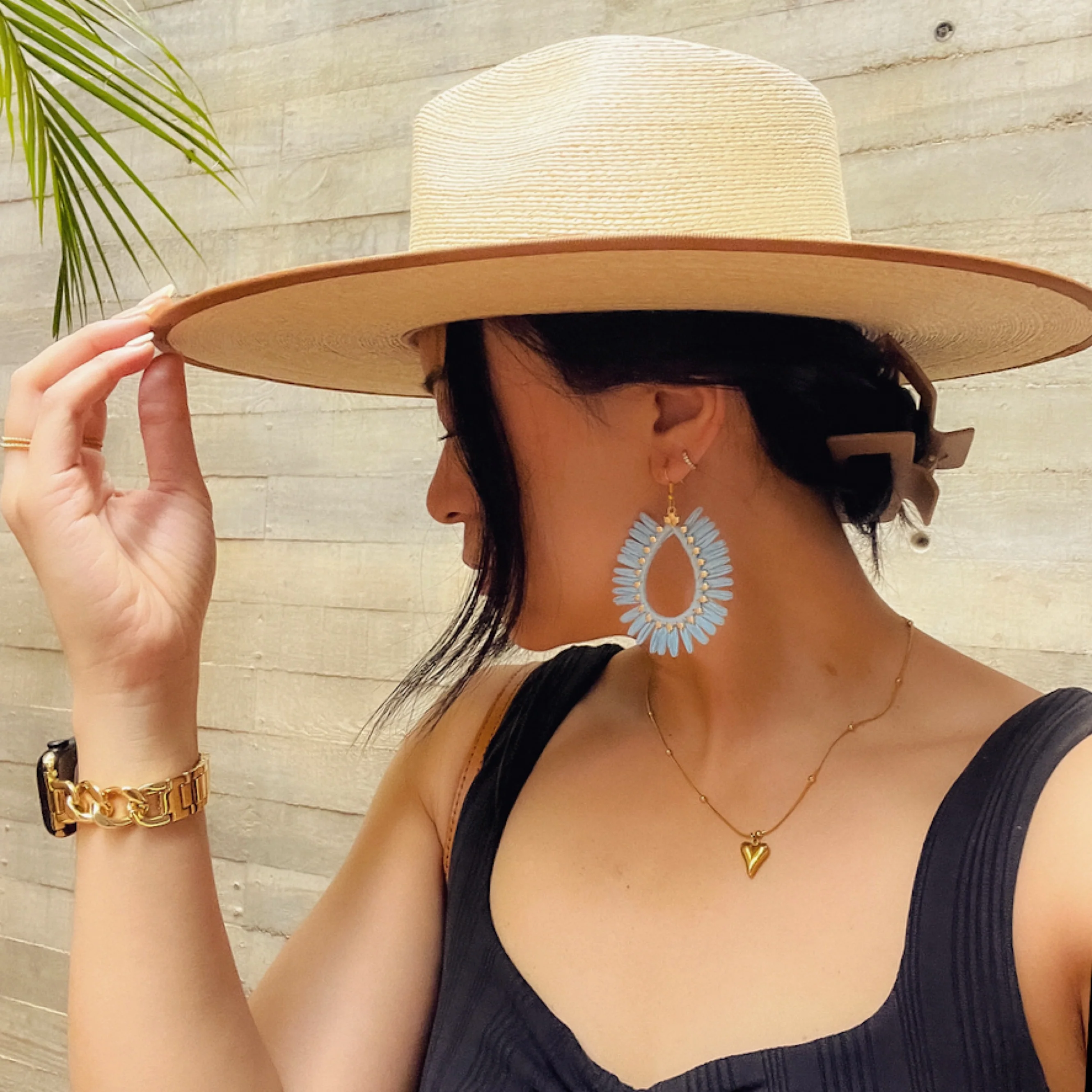 Palmetto Raffia Statement Earrings - 4 COLORS LAST CHANCE! - Image 31