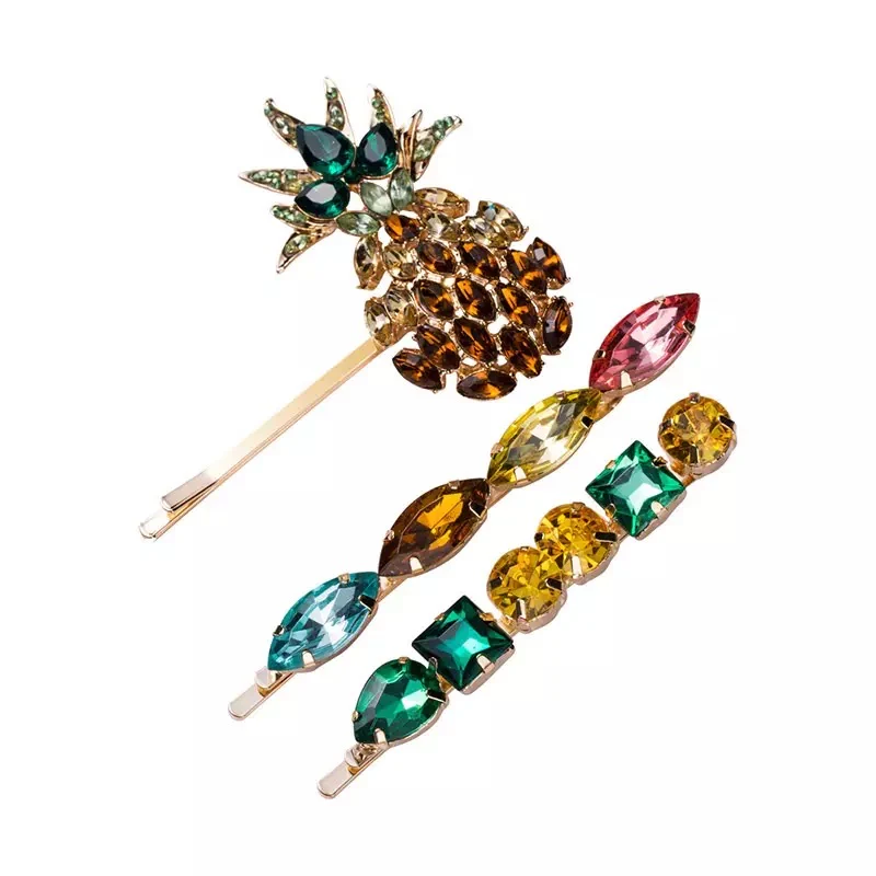 Pineapple π Glitz Hair Pin Set - Image 3