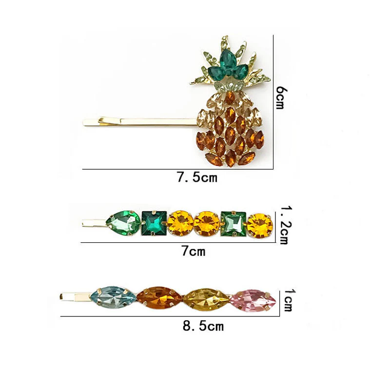 Pineapple π Glitz Hair Pin Set - Image 5