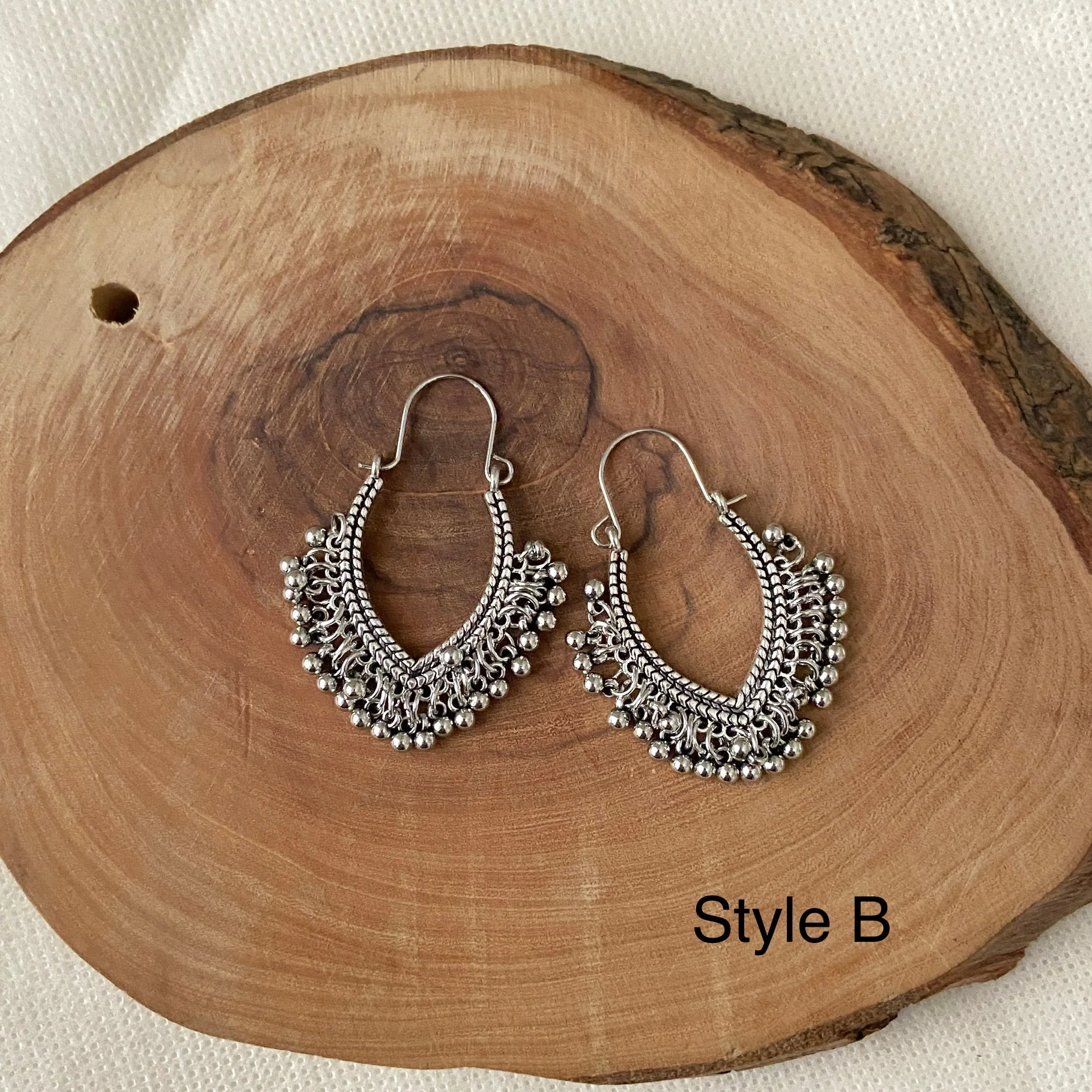 Priya Vintage Metal Earrings - 3 Styles - LAST CHANCE - Image 13