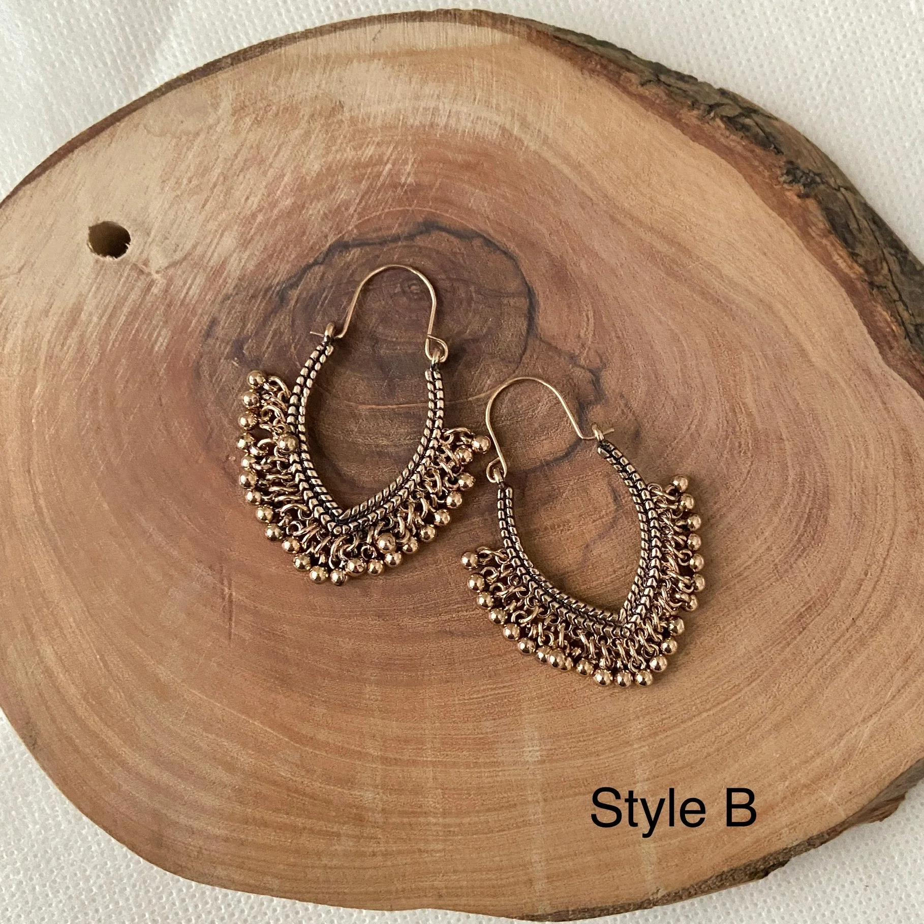 Priya Vintage Metal Earrings - 3 Styles - LAST CHANCE - Image 14