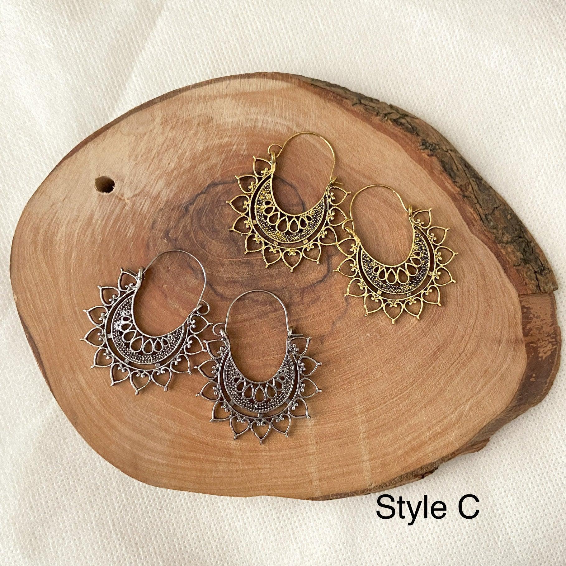 Priya Vintage Metal Earrings - 3 Styles - LAST CHANCE - Image 17