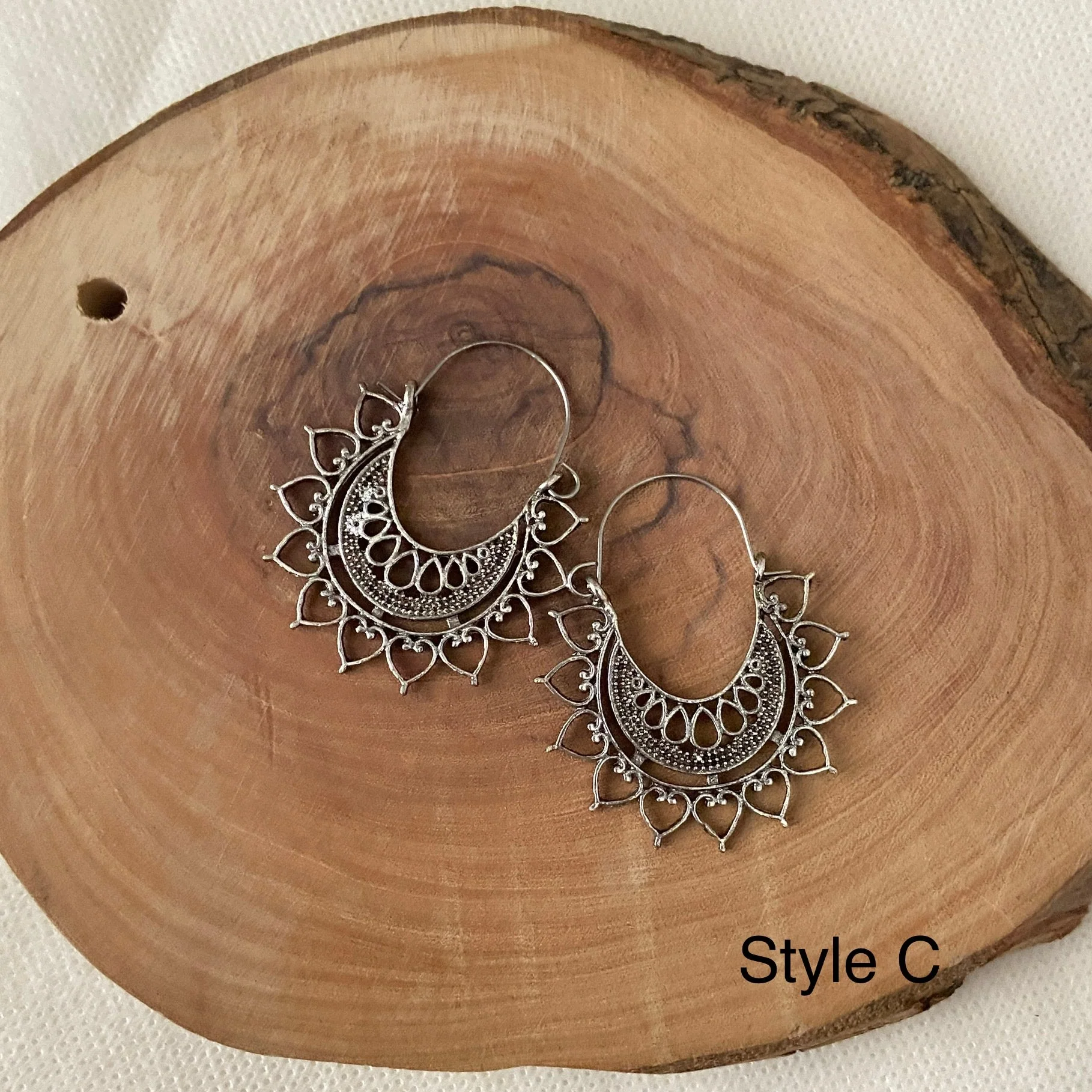Priya Vintage Metal Earrings - 3 Styles - LAST CHANCE - Image 18