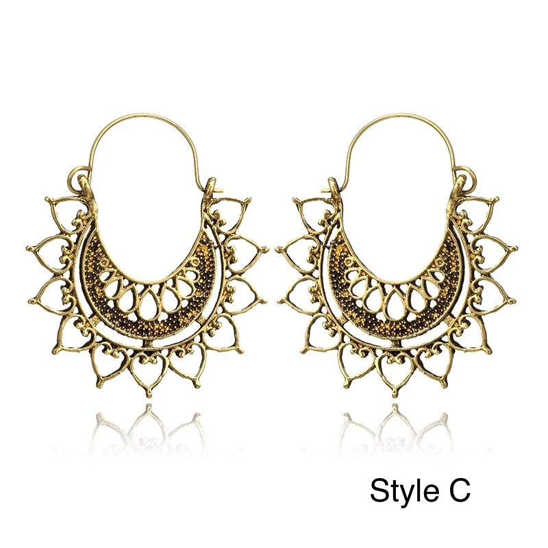Priya Vintage Metal Earrings - 3 Styles - LAST CHANCE - Image 20