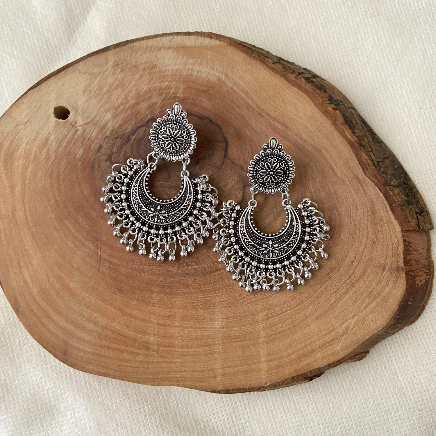 Priya Vintage Metal Earrings - 3 Styles - LAST CHANCE - Image 8